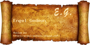 Engel Gedeon névjegykártya